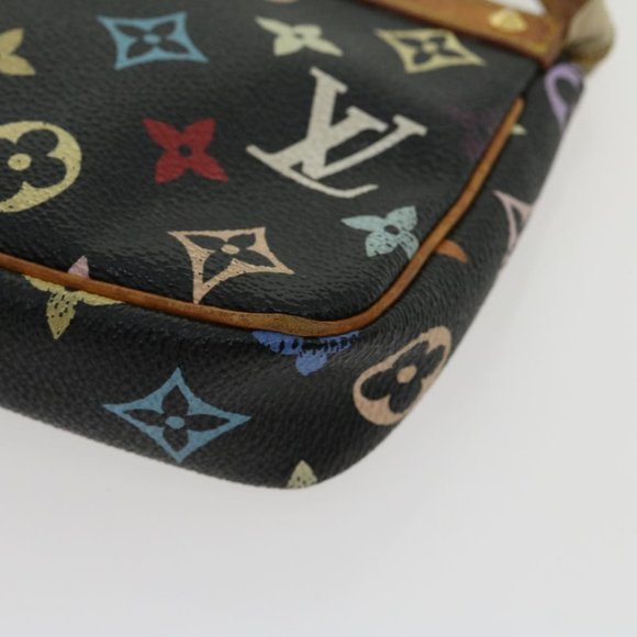 Louis Vuitton Multicolor Multicolore Black Murakami Pochette w Dustbag - Picture 7 of 16